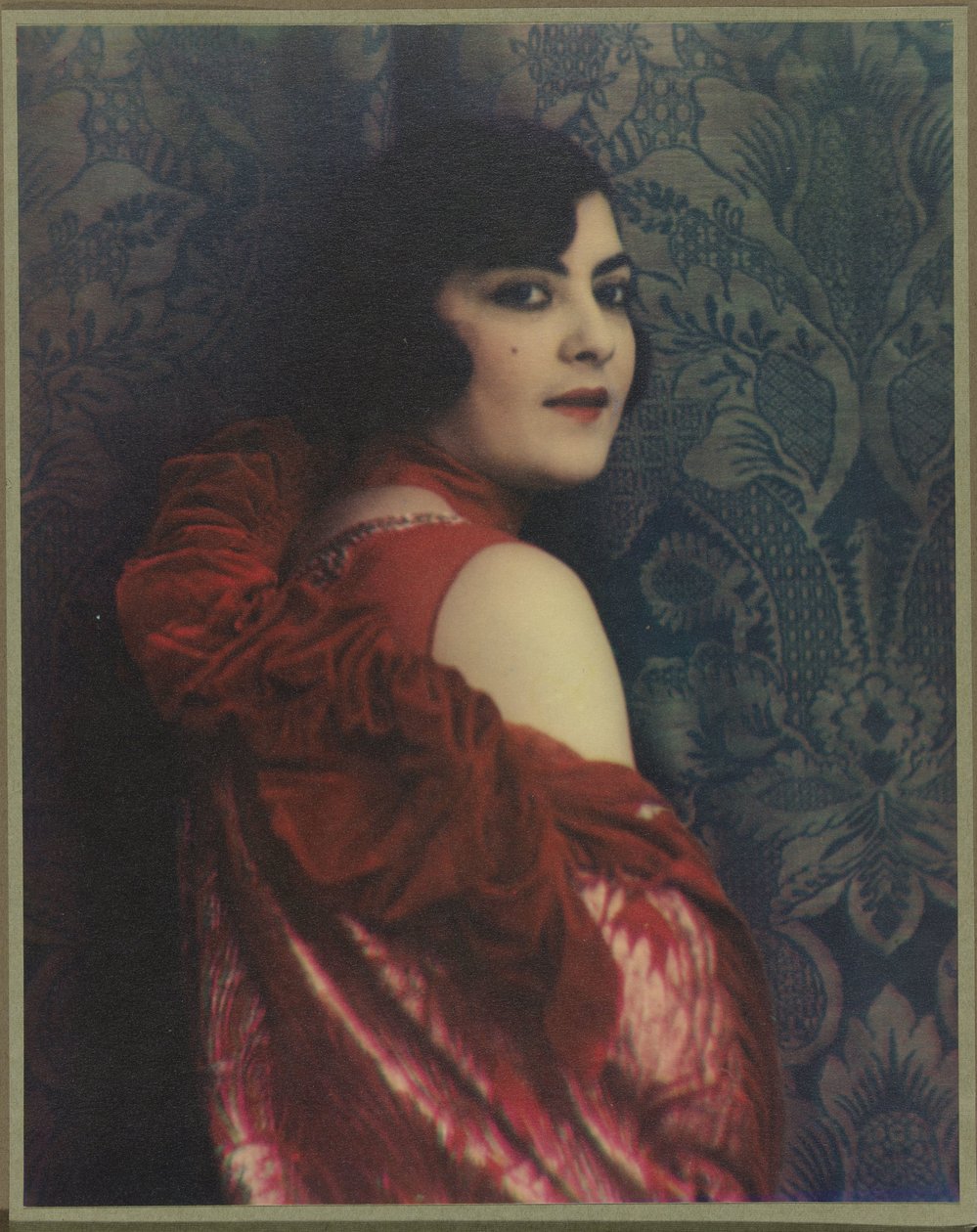 retrato, de, un, mujer, en, un, vestido rojo de Jacob Merkelbach