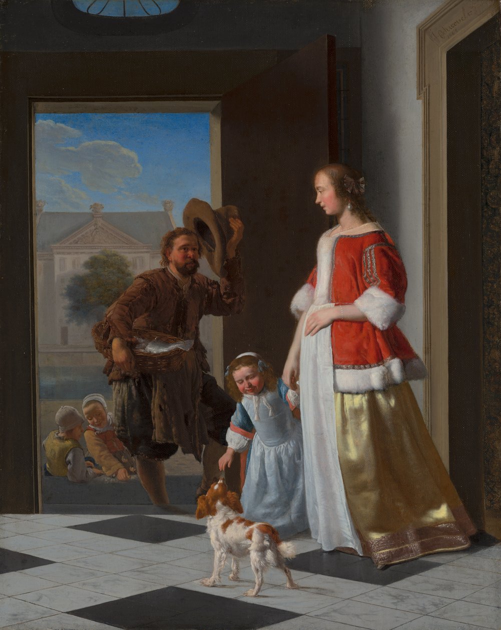 Un pescadero en la puerta, 1663 de Jacob Lucasz Ochtervelt