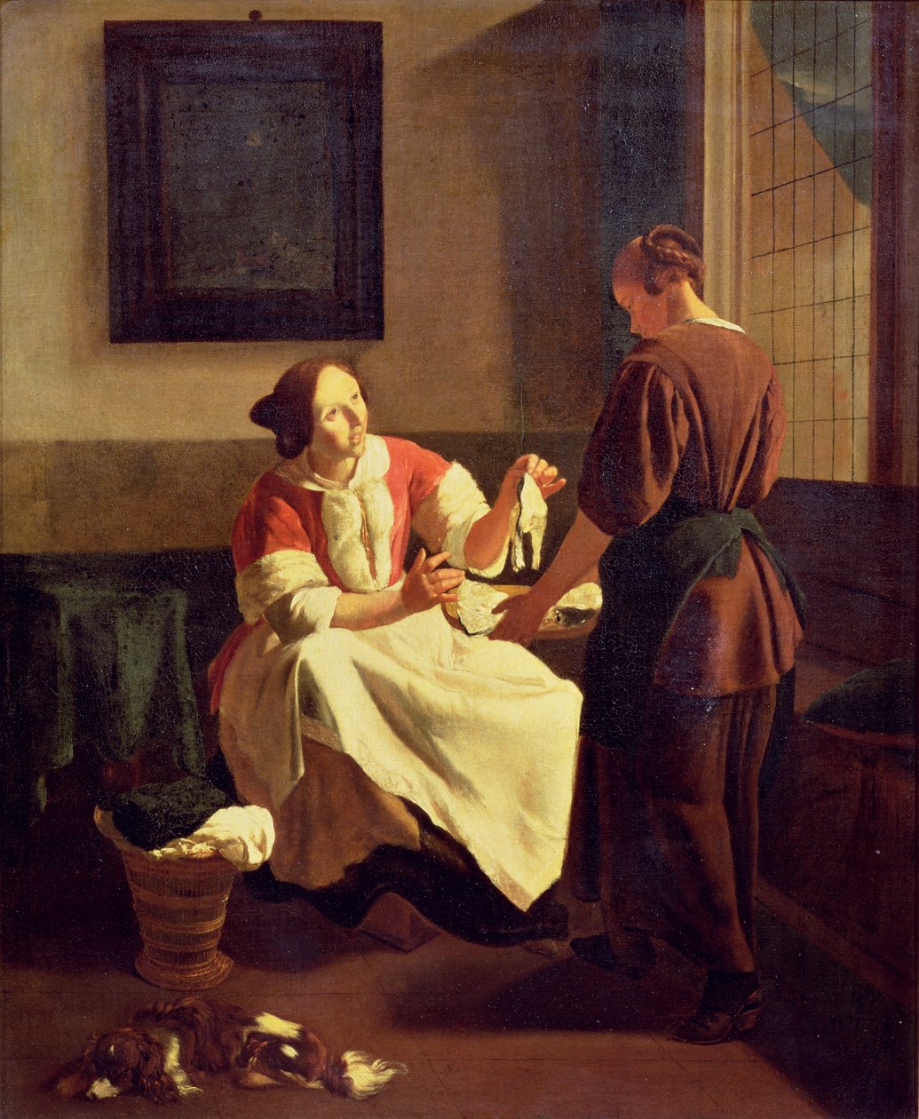 El vendedor de pescado (óleo sobre lienzo) de Jacob Ochtervelt