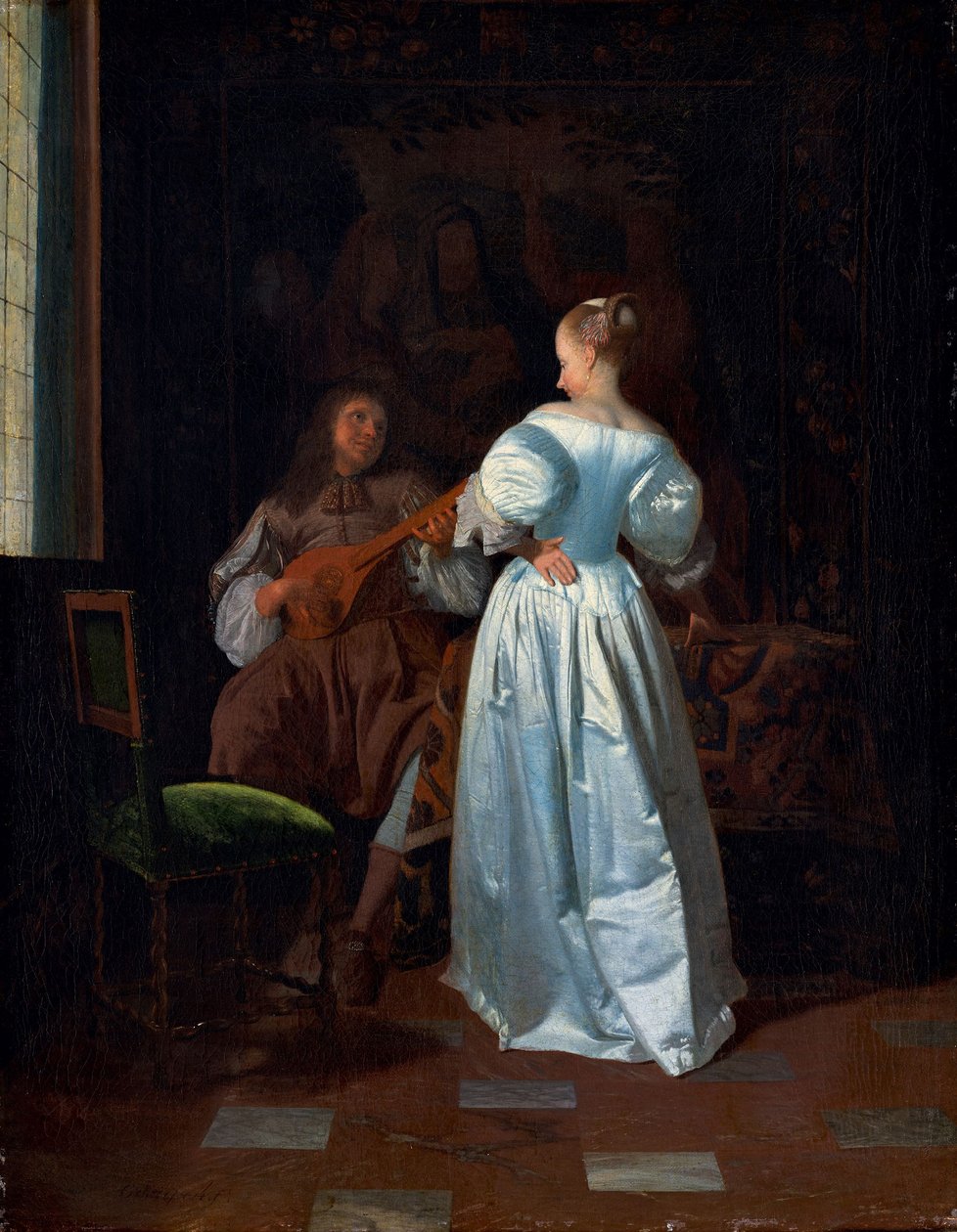 La Serenata, c.1669 (óleo sobre lienzo) de Jacob Ochtervelt