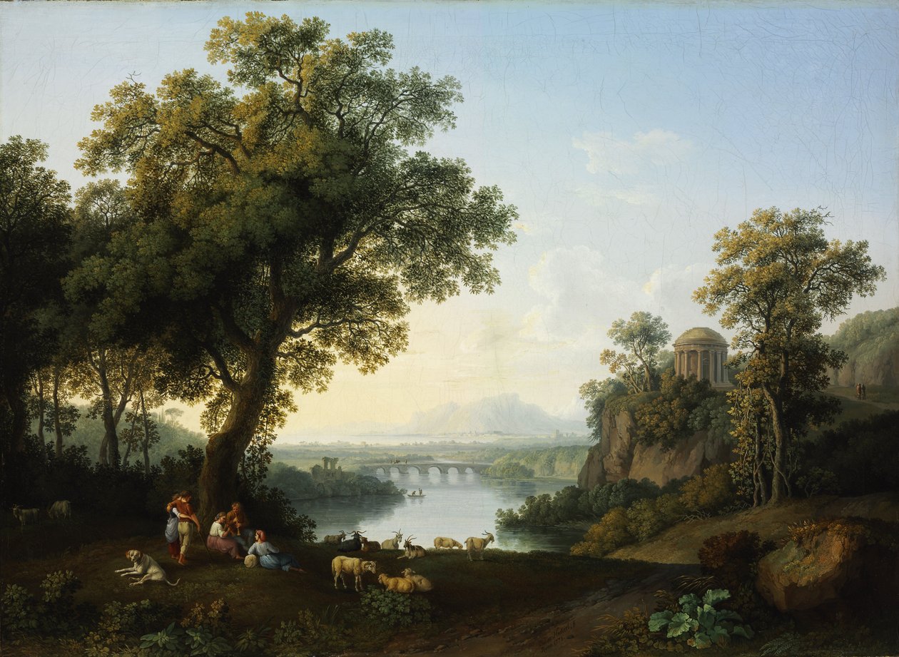 Paisaje de ribera de Jacob Philipp Hackert