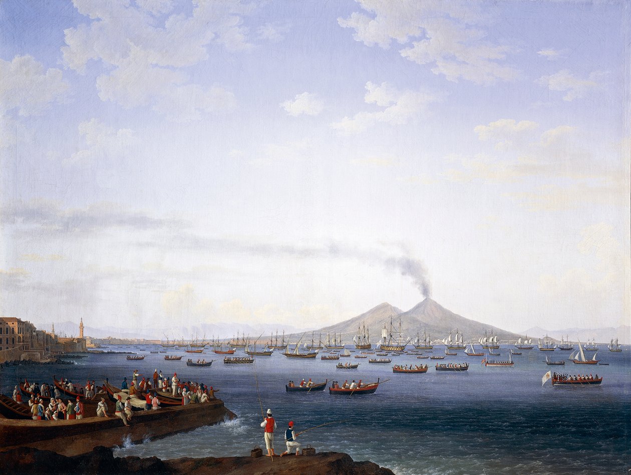 El regreso de la flota de Argel a la bahía de Nápoles de Jacob Philippe Hackert