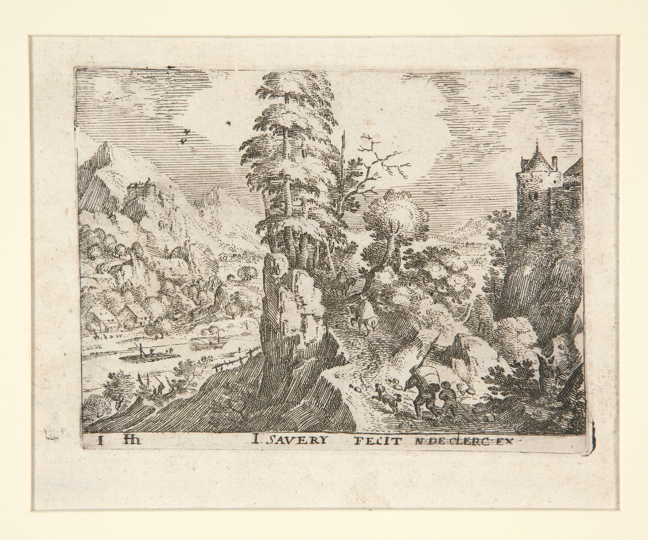 El transportista con un niño y un perro. de Jacob Savery I