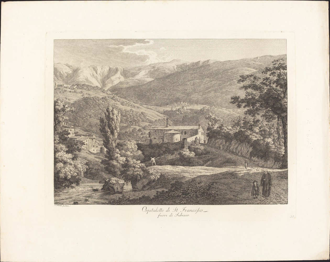 Ospitaletto de San Francisco, fuera de Subiaco de Jacob Wilhelm Mechau