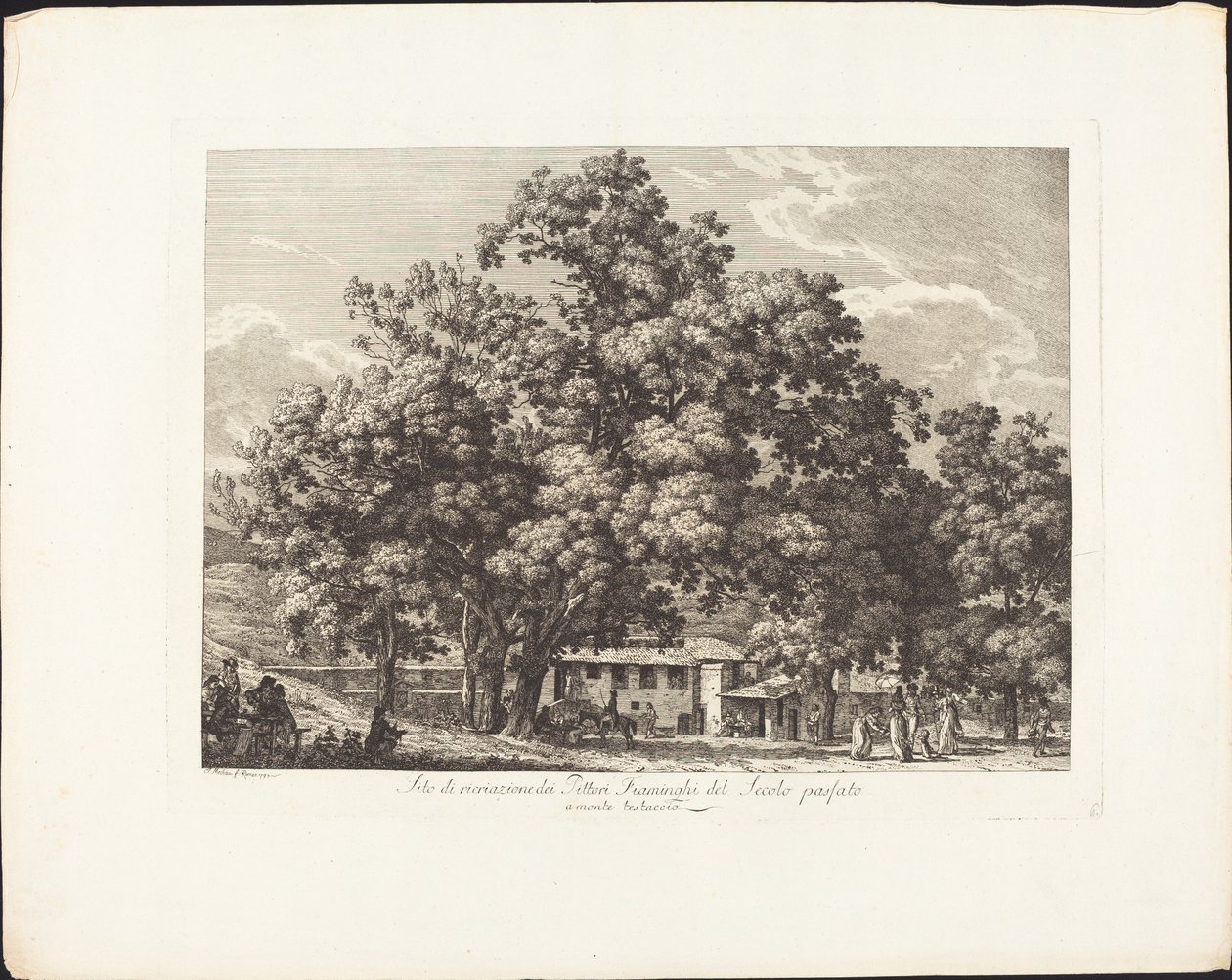 Sitio de Recreo de los Pintores Flamencos del Siglo Pasado en Monte Testaccio de Jacob Wilhelm Mechau