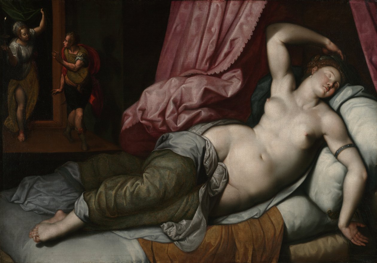 París es admitido en la alcoba de Helena de Jacob de Backer