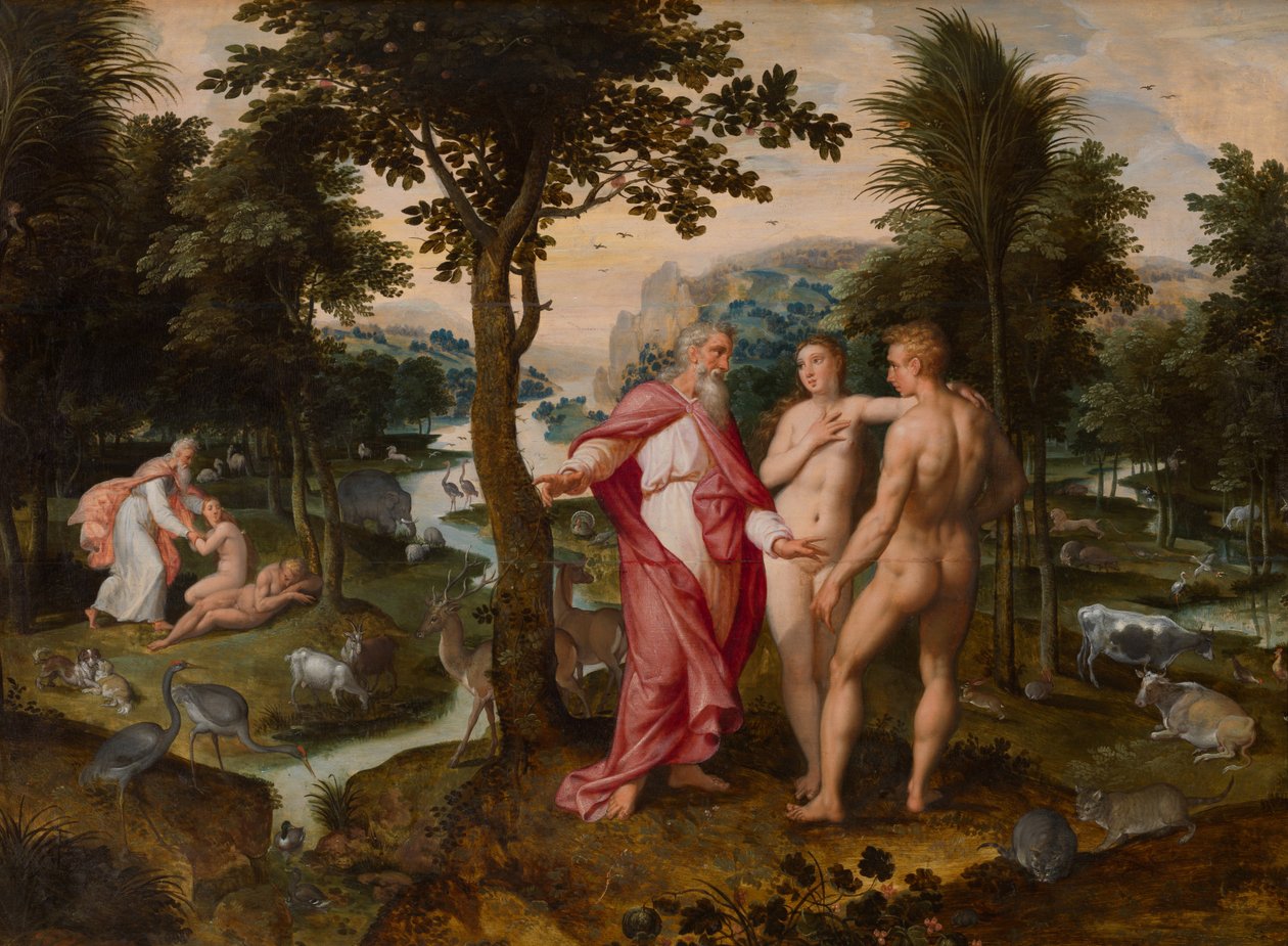 El jardín del Edén (óleo sobre tabla) de Jacob de Backer