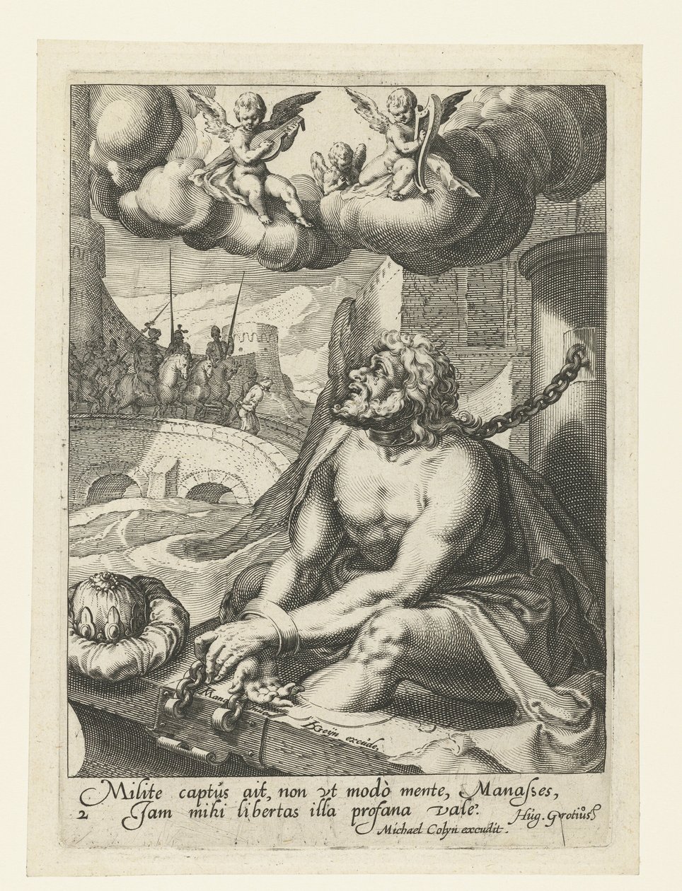 Manasés como pecador arrepentido Ocho pecadores arrepentidos del Antiguo y Nuevo Testamento (título de la serie) de Jacob de Gheyn (II) (workshop of)