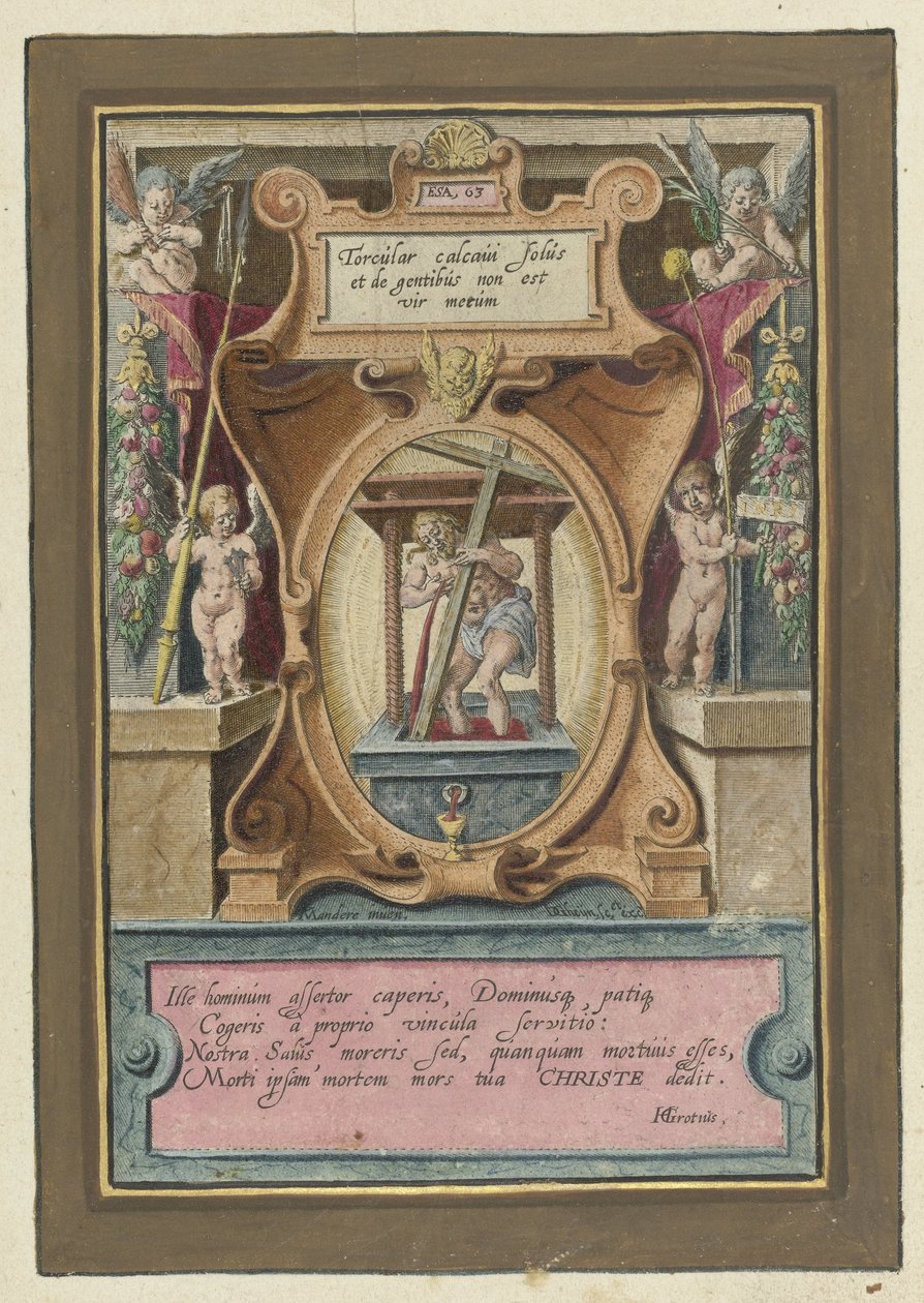 Cristo en el lagar Pasión de Cristo (título de la serie) de Jacob de Gheyn (II)
