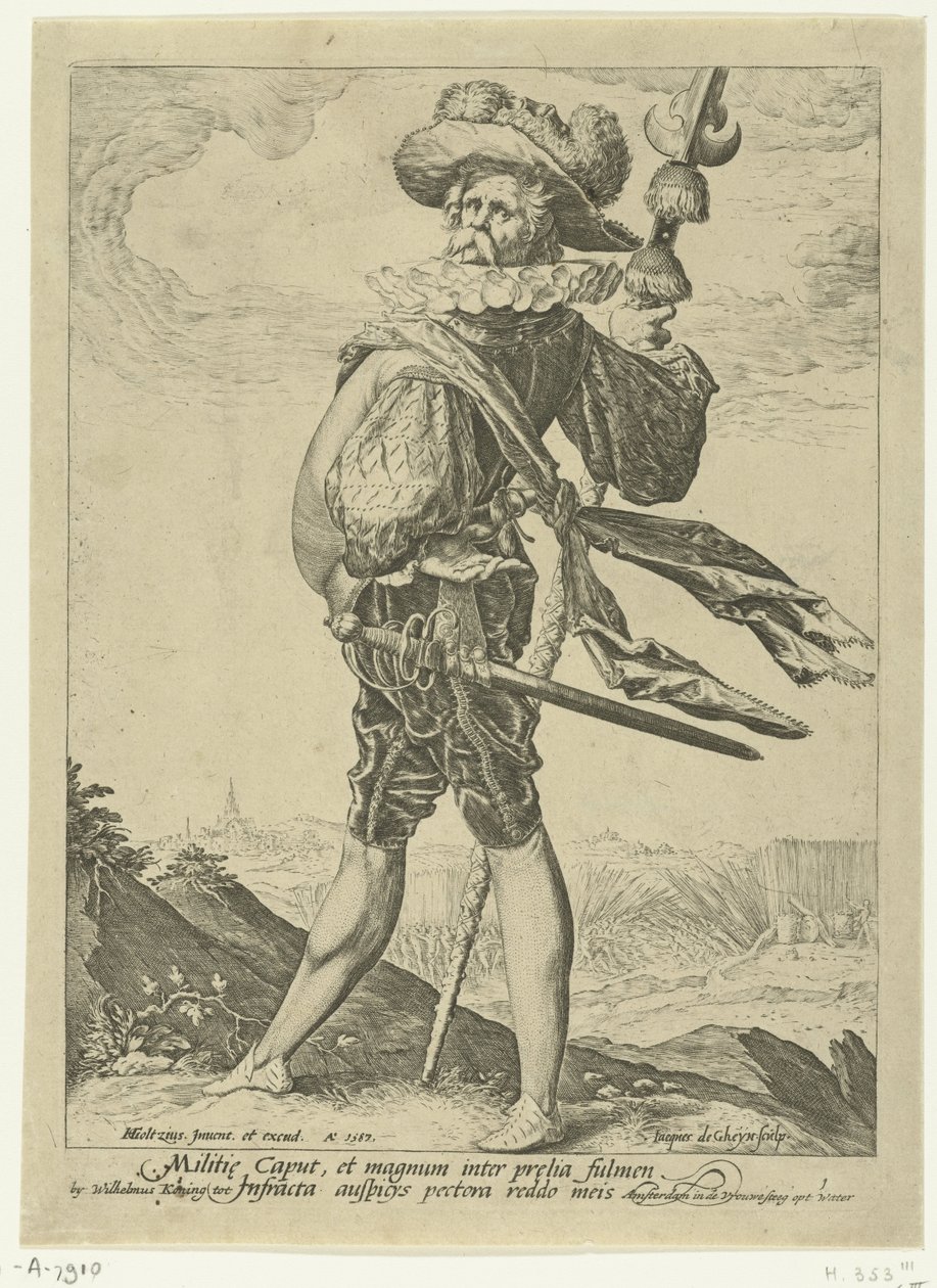 Coronel Oficiales y soldados (título de la serie) de Jacob de Gheyn (II)