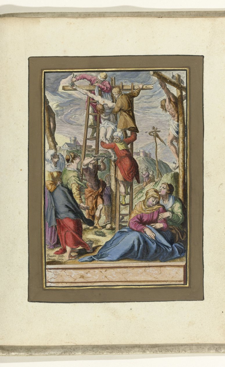 toma de cruz Pasión de Cristo (título de la serie) de Jacob de Gheyn (II)