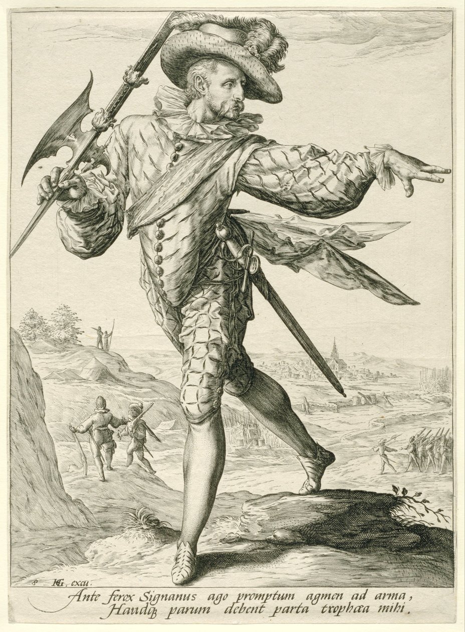 Sargento Oficiales y soldados (título de la serie) de Jacob de Gheyn (II)