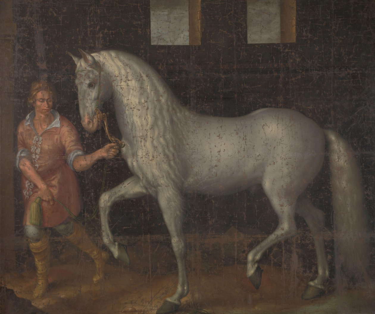Caballo de guerra español
Un caballo de guerra español capturado por Lodewijk Gunther van Nassau al archiduque Alberto de Austria en la batalla de Nieuwpoort y regalado al príncipe Maurits de Jacob de Gheyn (II)