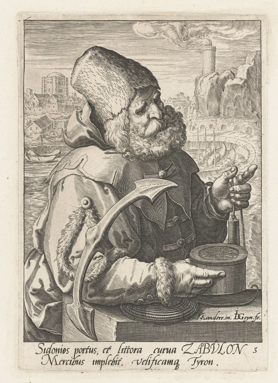 Ancestro Zabulón Los antepasados ​​de Israel (título de la serie) Los doce hijos de Jacob (título de la serie) de Jacob de Gheyn (II)
