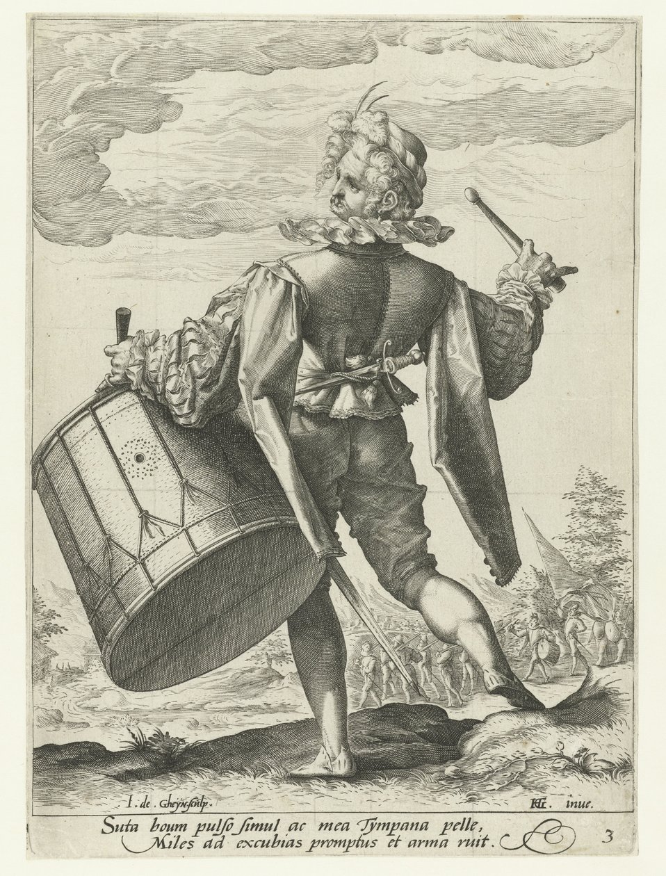 Batería Oficiales y soldados (título de la serie) de Jacob de Gheyn (II)