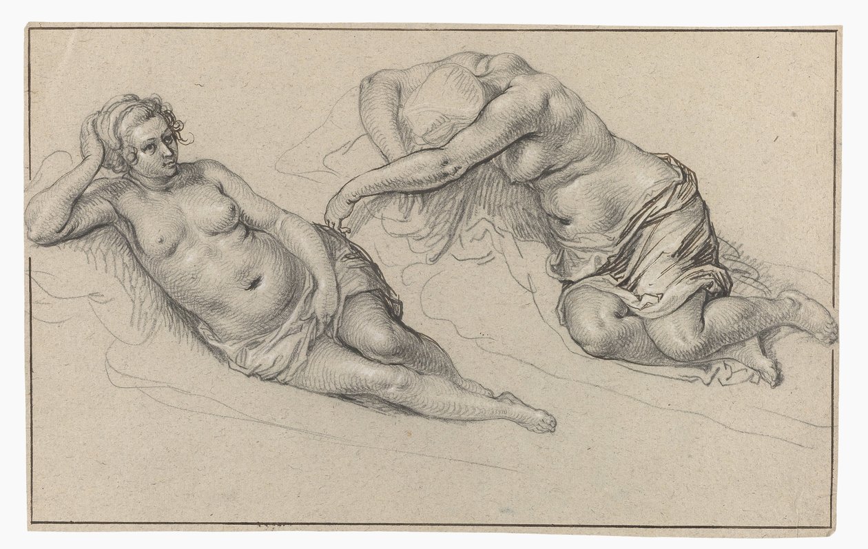Dos estudios de una mujer desnuda de Jacob de Gheyn (II)