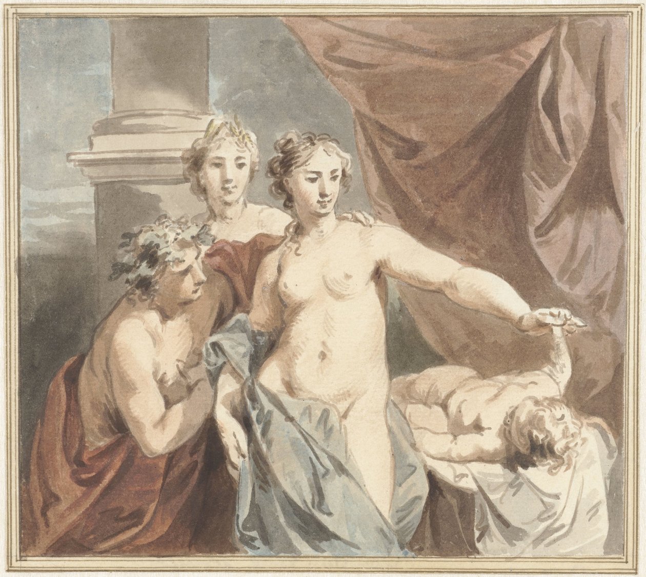 Ceres, Venus, Baco y Amor dormido de Jacob de Wit