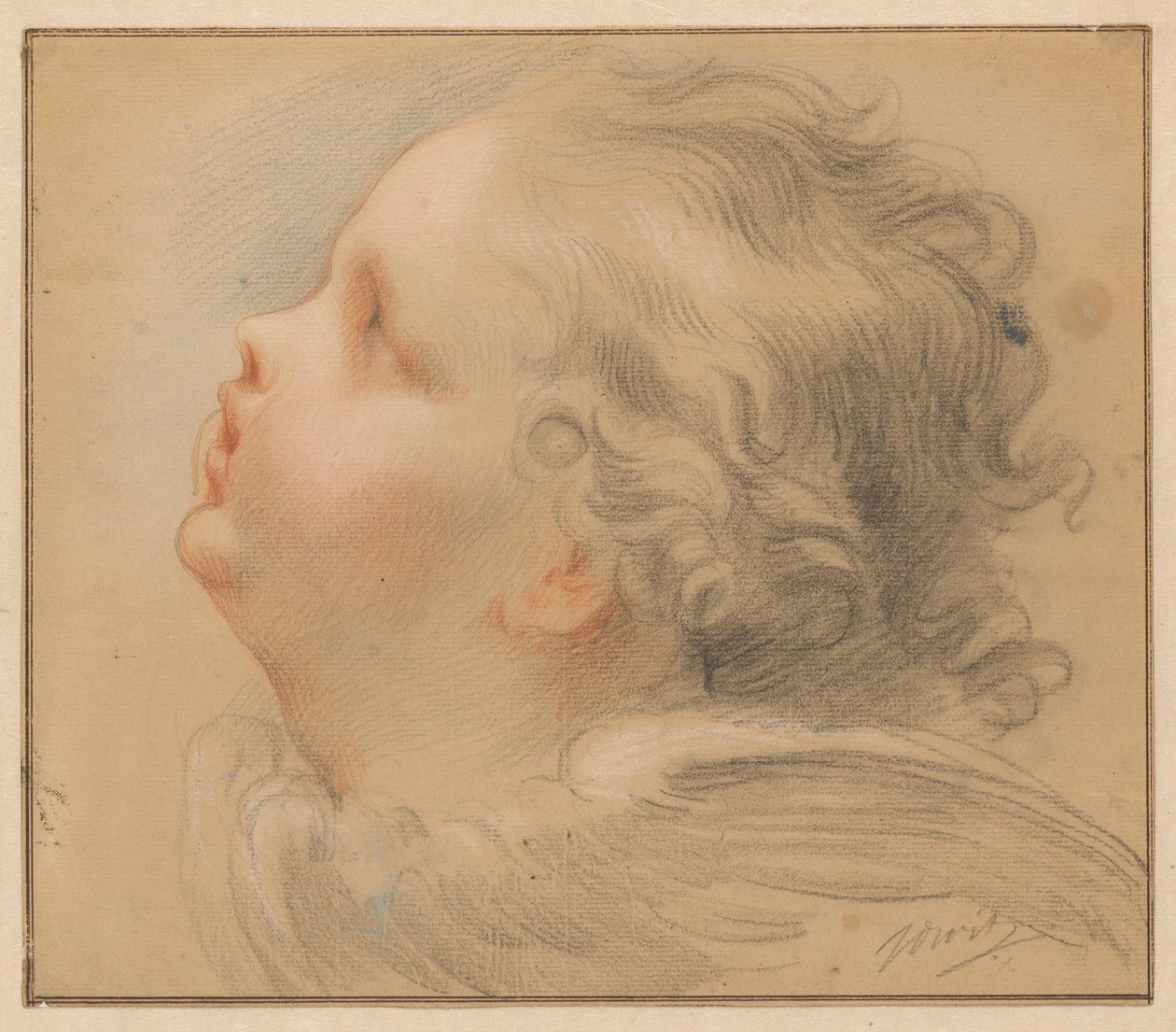 Cabeza de querubín, a la izquierda de Jacob de Wit