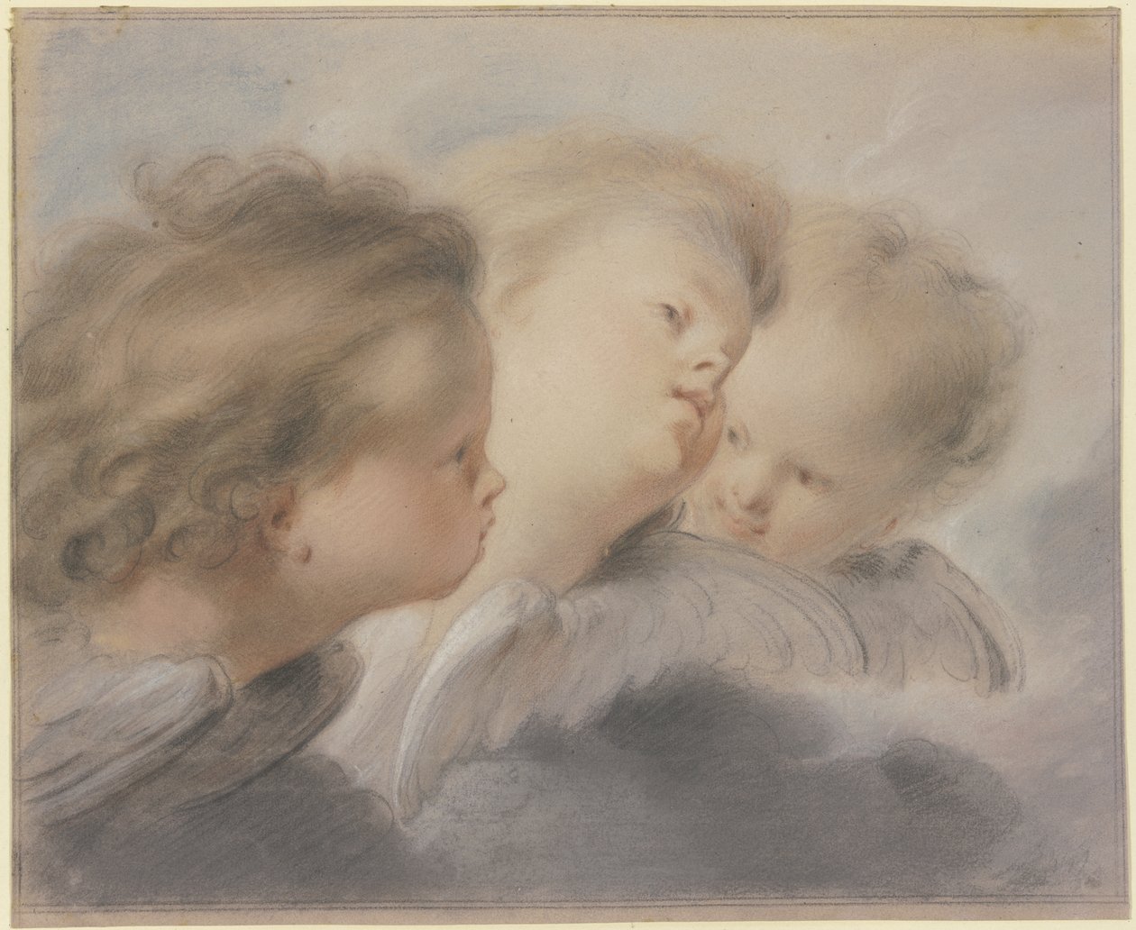 Tres cabezas de ángel de Jacob de Wit