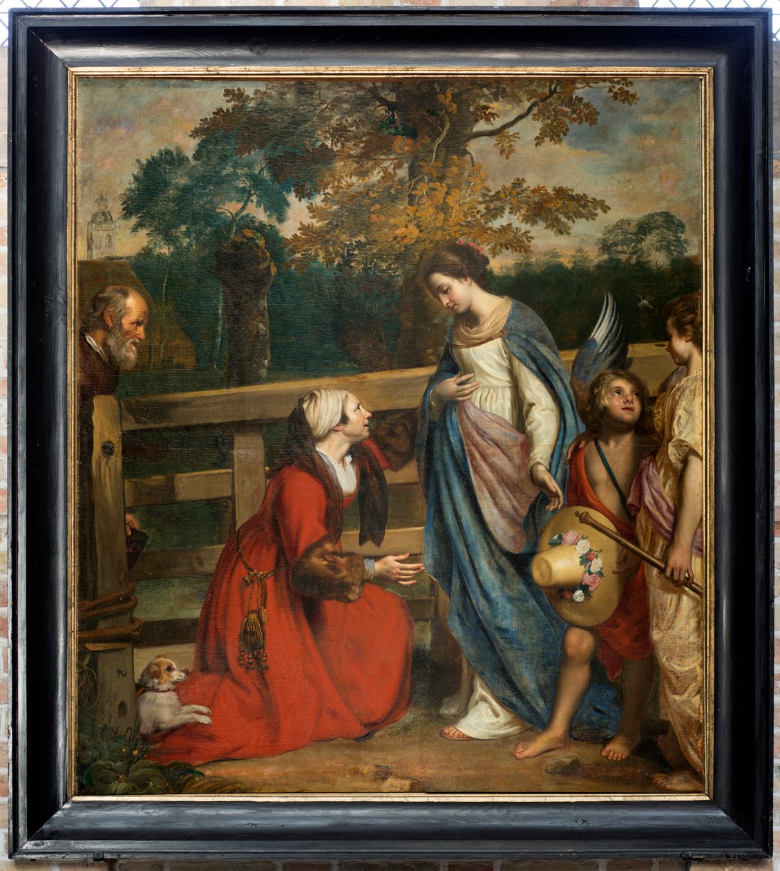 Iglesia parroquial (Iglesia Parroquial de la Visitación de Nuestra Señora). En el interior. Pintar. "La visita de María a Isabel". Jacobo I de Oriente. de Jacob the Younger Van Oost