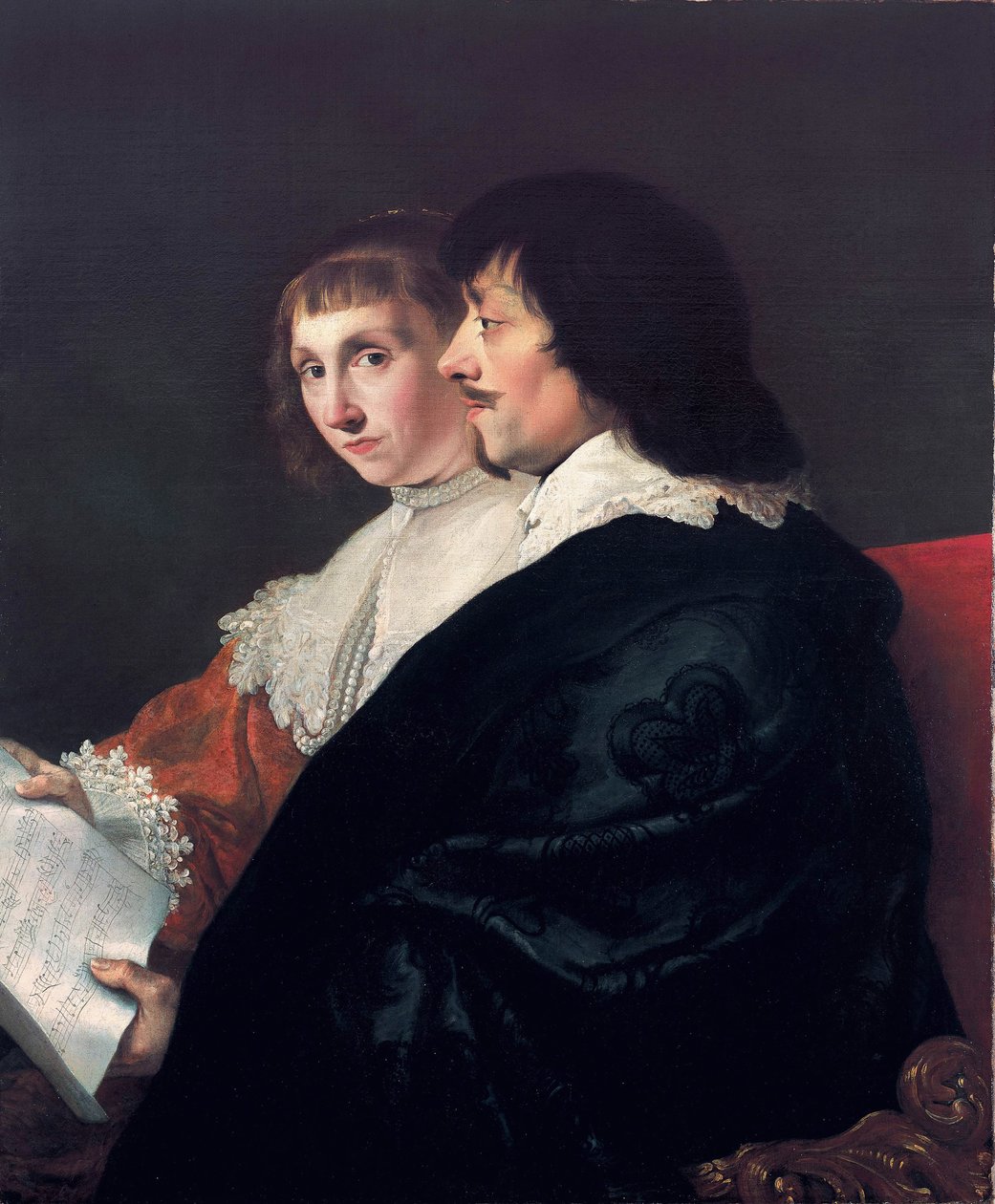 Retrato doble de Constantijn Huygens (1596-1687) y Suzanna van Baerle (1599-1637) de Jacob van Campen
