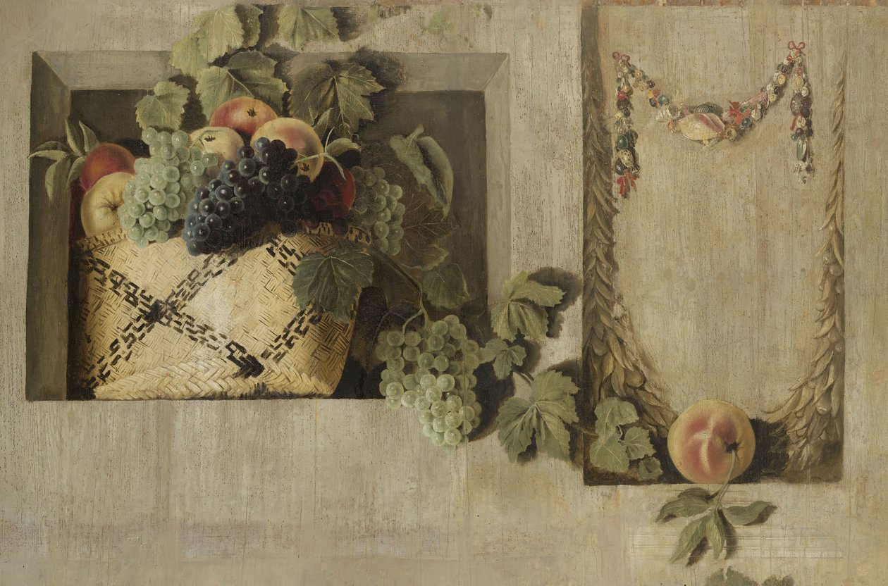 Bodegón con guirnaldas de frutas y flores de Jacob van Campen