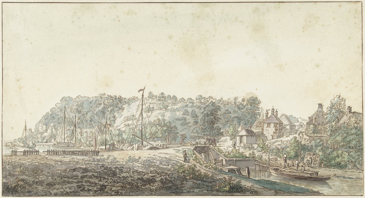 La esclusa de Grebbe entre Rhenen y Wageningen de Jacob van Liender