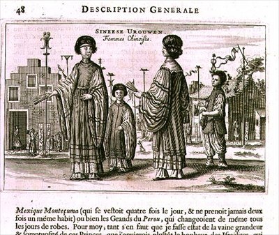 Mujeres chinas, una descripción general de un relato de una embajada holandesa a China de Jacob van Meurs