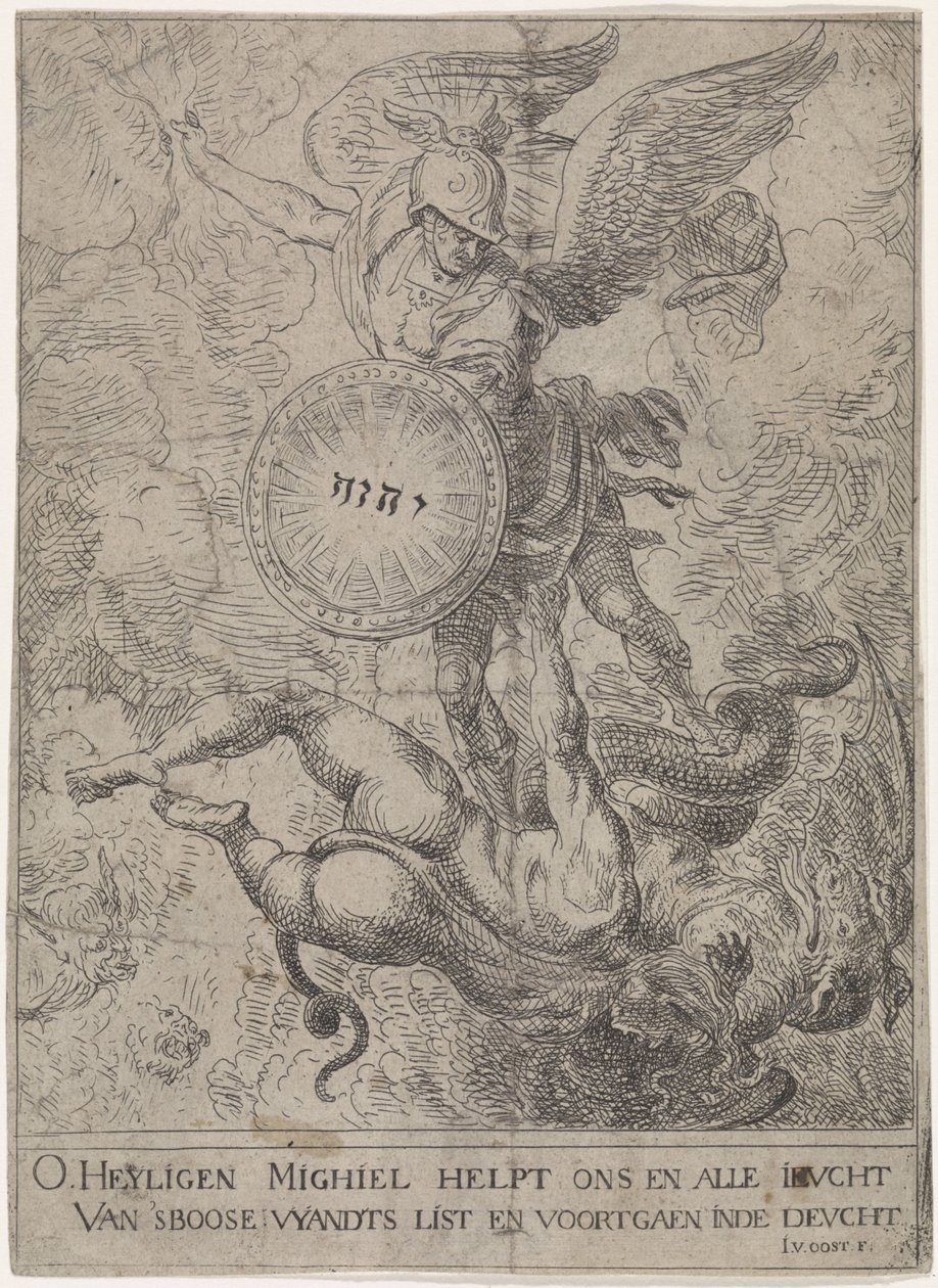 San Miguel guarda las puertas del cielo de Jacob van Oost (I)
