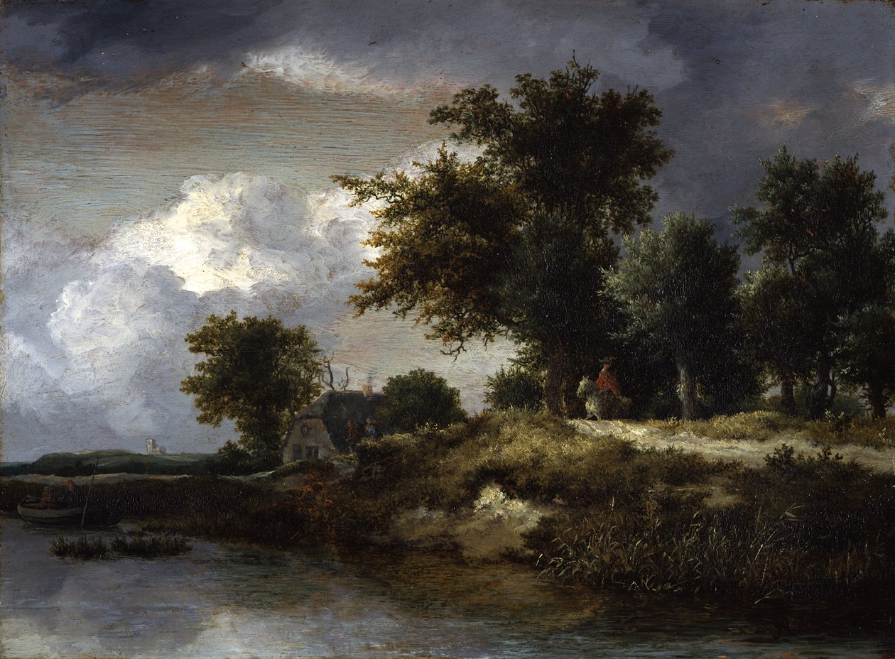 Una ribera arbolada de Jacob van Ruisdael