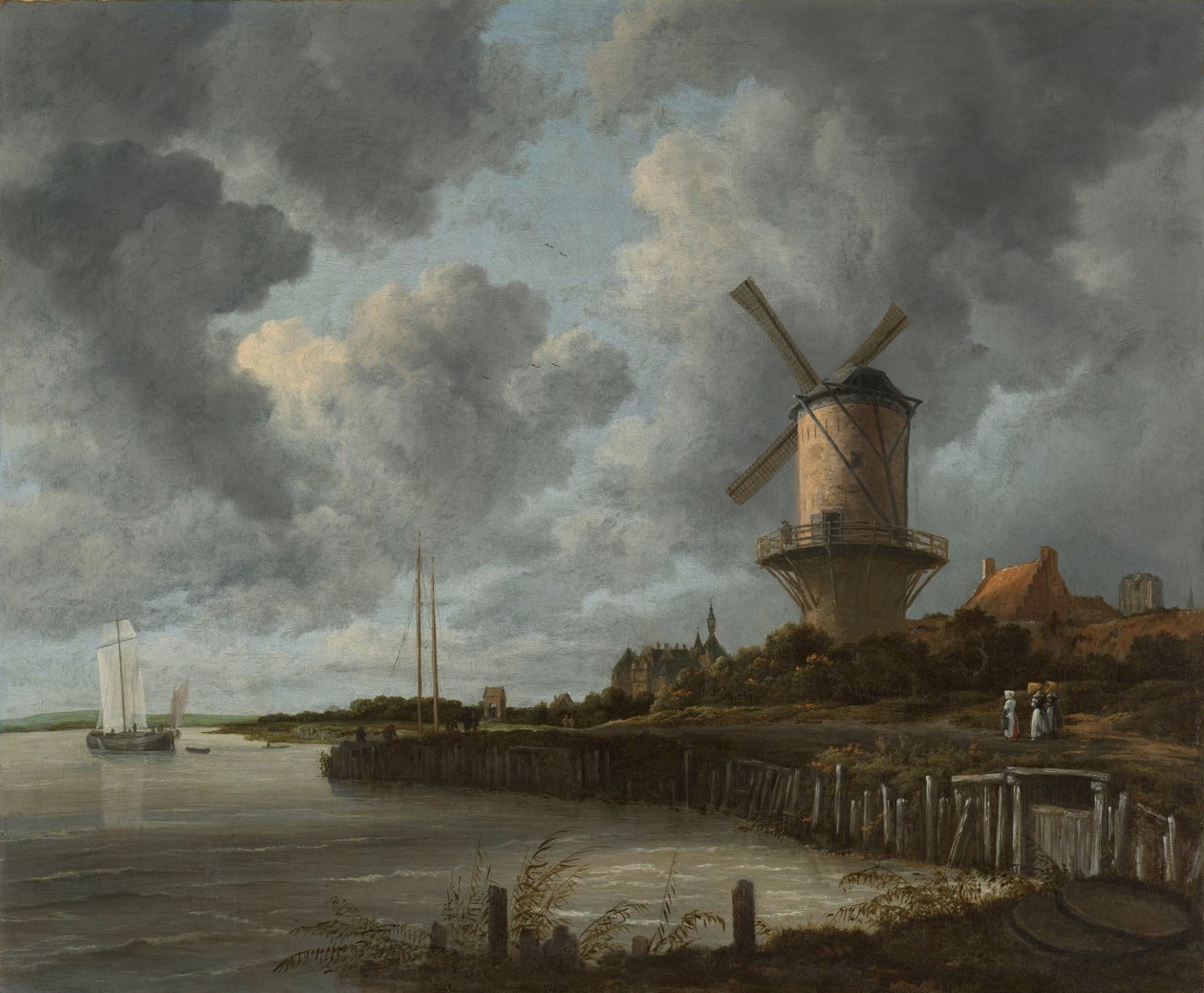 Holandés: El molino de viento de Wijk bij Duurstede de Jacob van Ruisdael