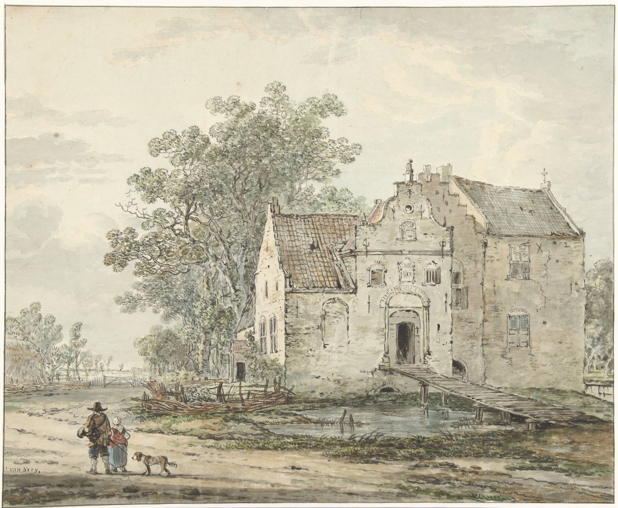 Castillo de IJzendoorn en el Betuwe de Jacob van Strij