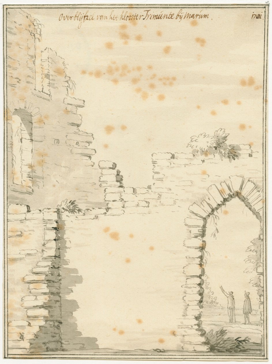 Ruina del monasterio Trimunt cerca del pueblo de Marum de Jacobus Stellingwerff