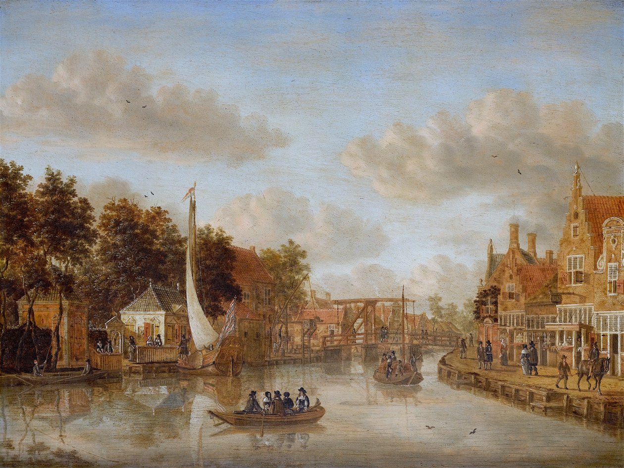 Ámsterdam, una vista en el Overtoom de Jacobus Storck