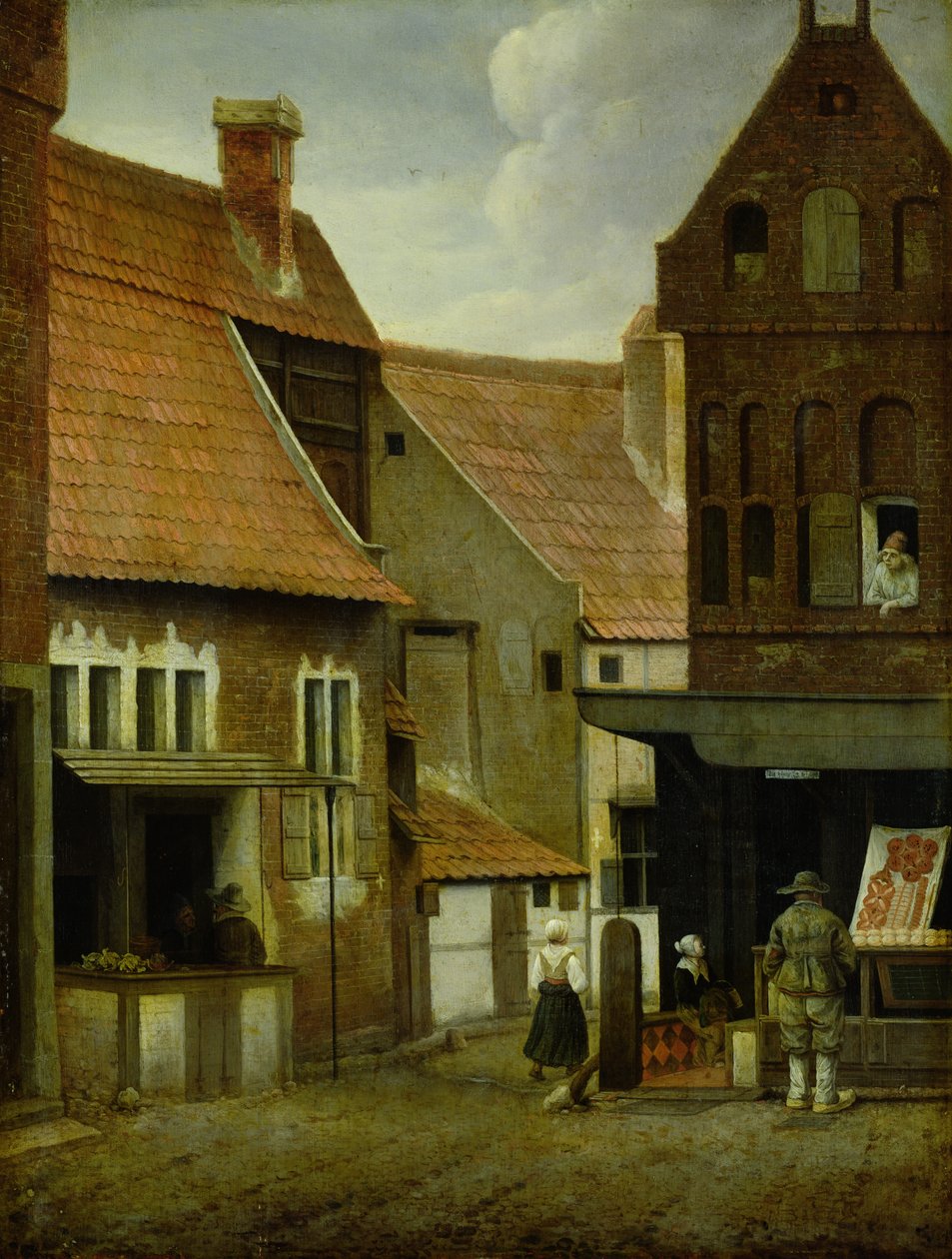 Escena callejera de Jacobus Vrel or Frel