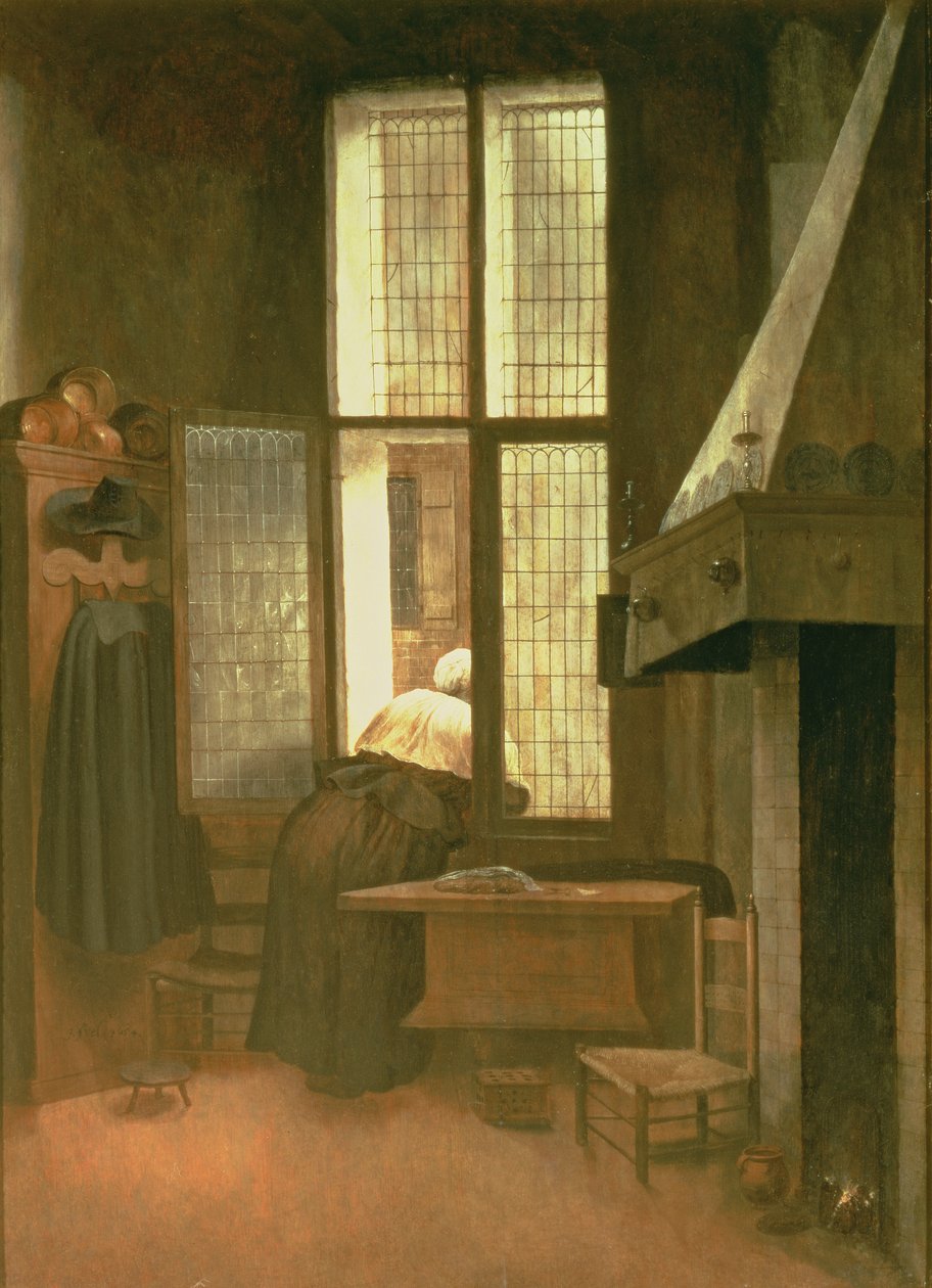 Mujer en una ventana, 1654 de Jacobus Vrel or Frel