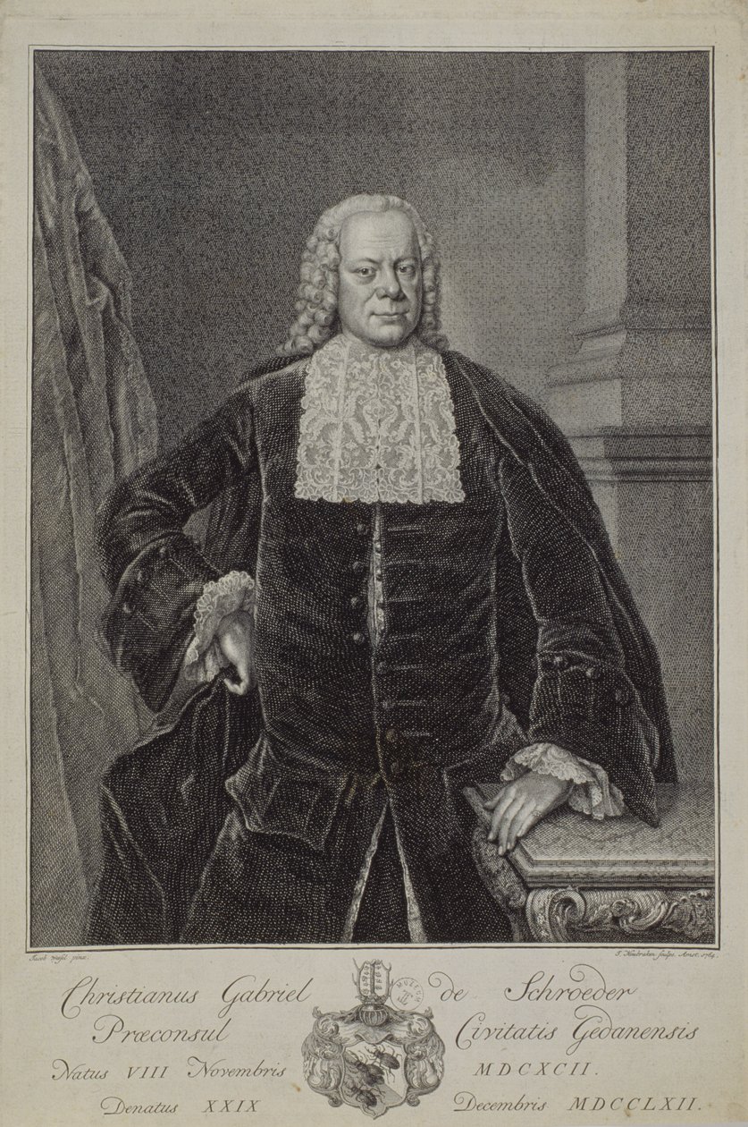 Christian Gabriel Schroder, 1764 de Jacobus Houbraken