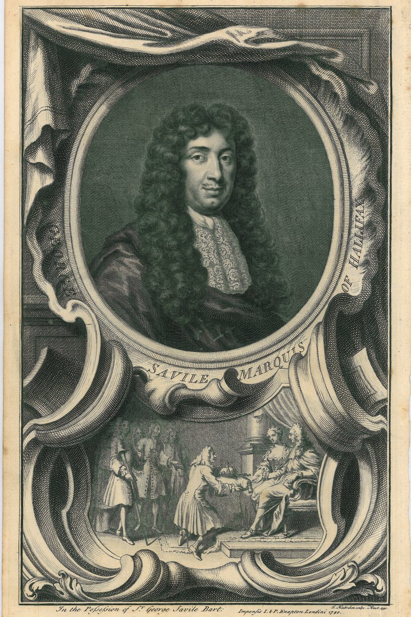 George Savile, Marqués de Halifax de Jacobus Houbraken