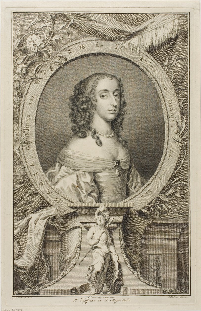María, esposa de Guillermo II de Orange de Jacobus Houbraken
