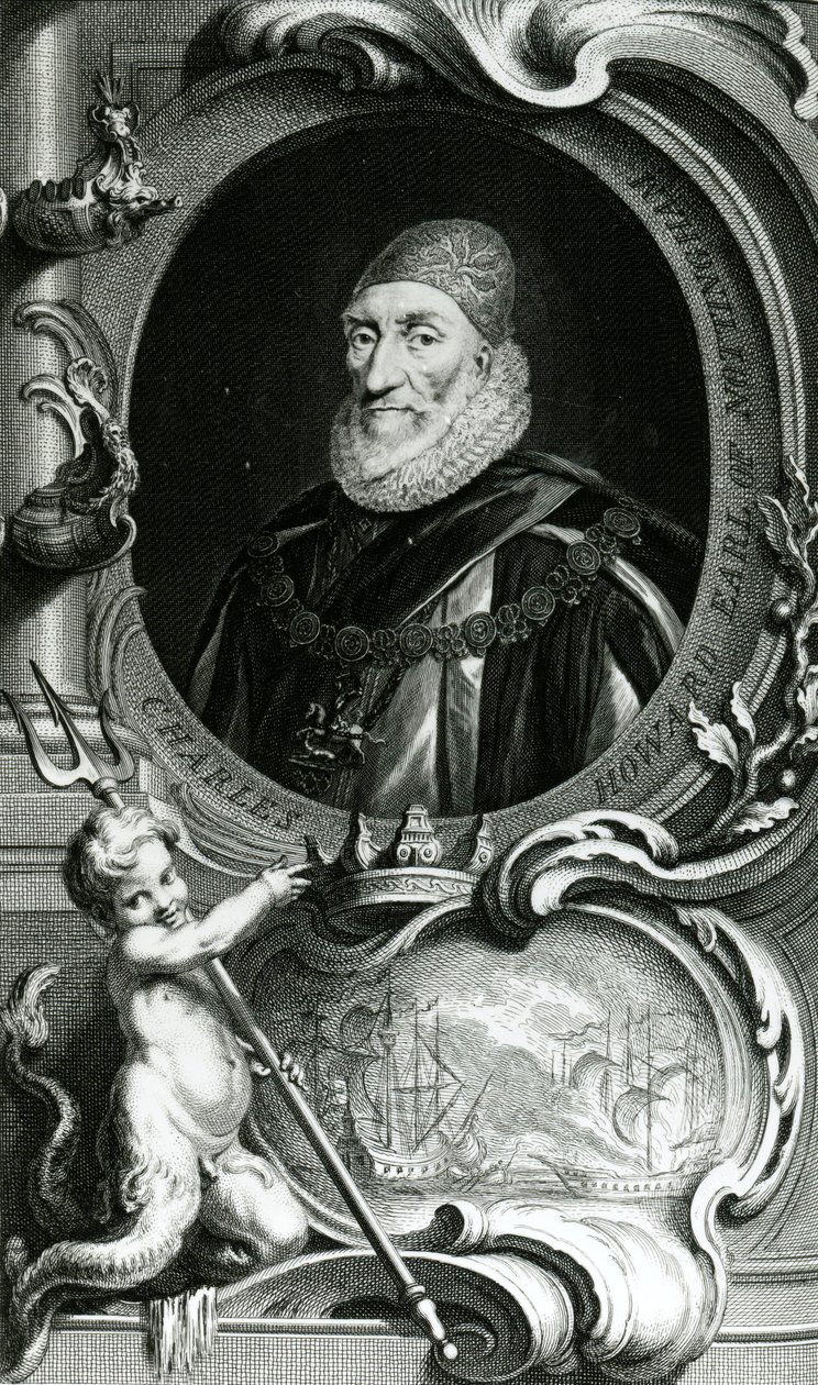 Retrato de Charles Howard, Conde de Nottingham, ilustración de 