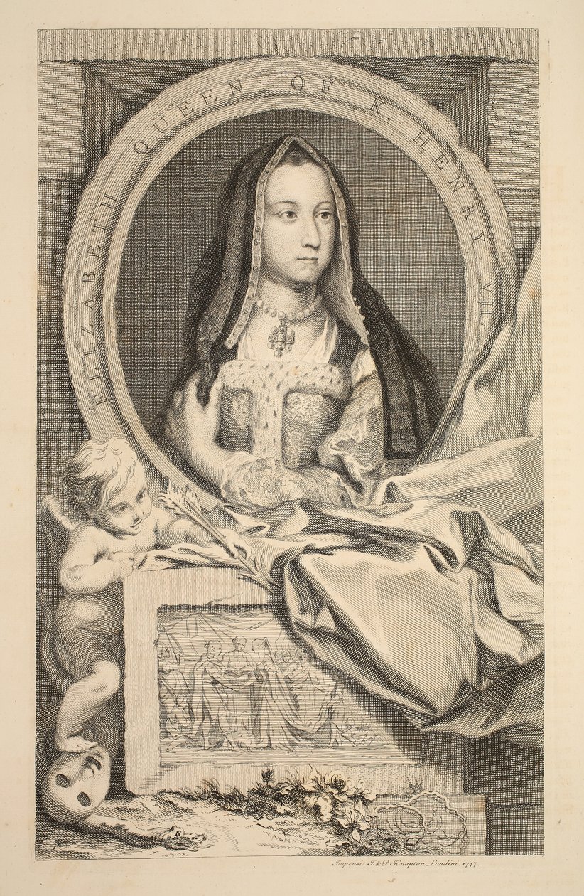 Retrato de Isabel, Reina de Enrique VII, ilustración de 