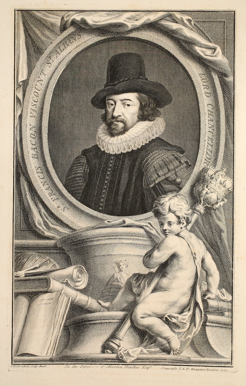 Retrato de Francis Bacon, Vizconde de St Albans, ilustración de 