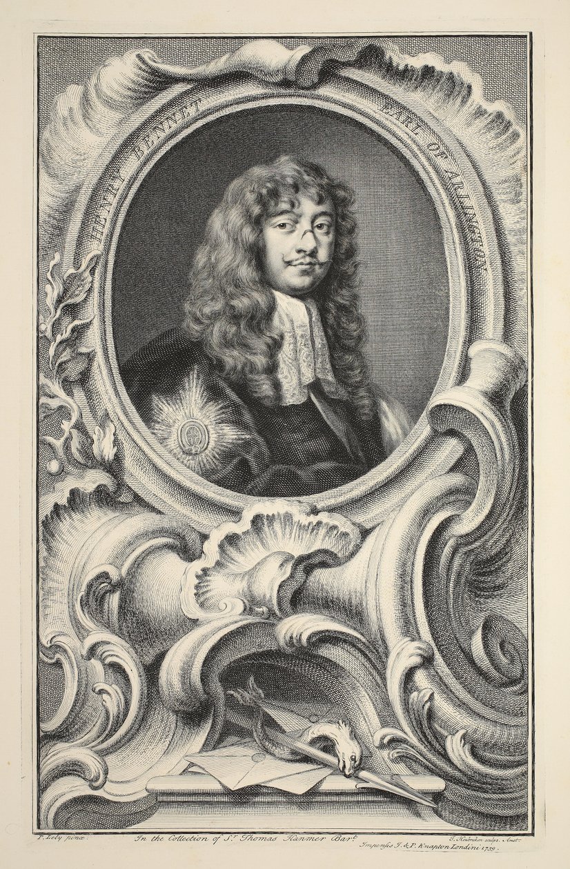 Retrato de Henry Bennet, Conde de Arlington, ilustración de 