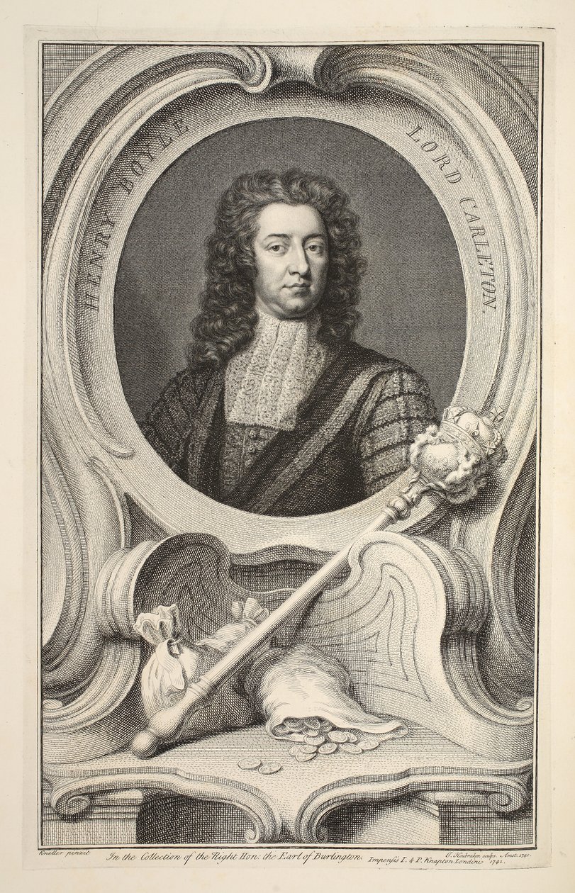 Retrato de Henry Boyle, Lord Carleton, ilustración de 