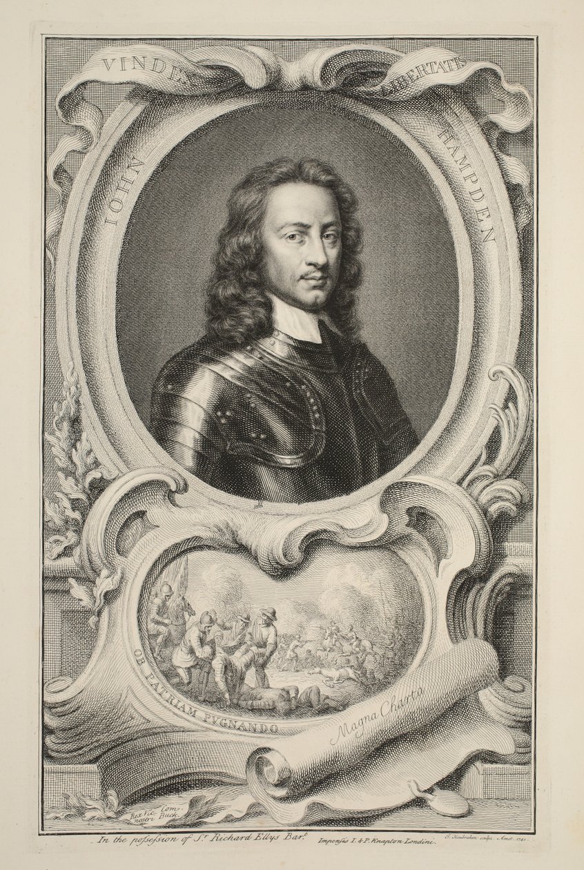 Retrato de John Hampden, ilustración de 