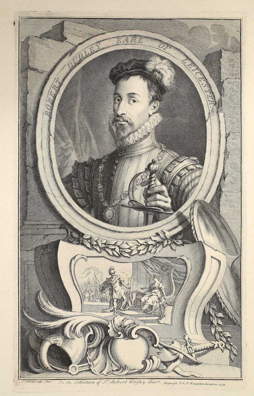 Retrato de Robert Dudley, Conde de Leicester, ilustración de 