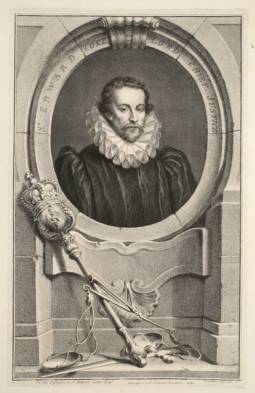 Retrato de Sir Edward Coke, Lord Chief Justice, ilustración de 