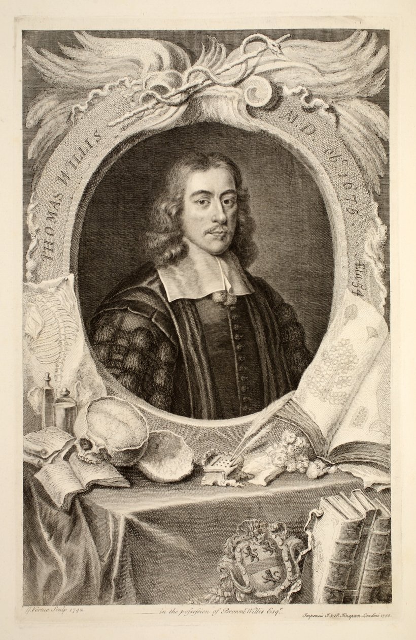 Retrato de Thomas Willis, M.D., ilustración de 