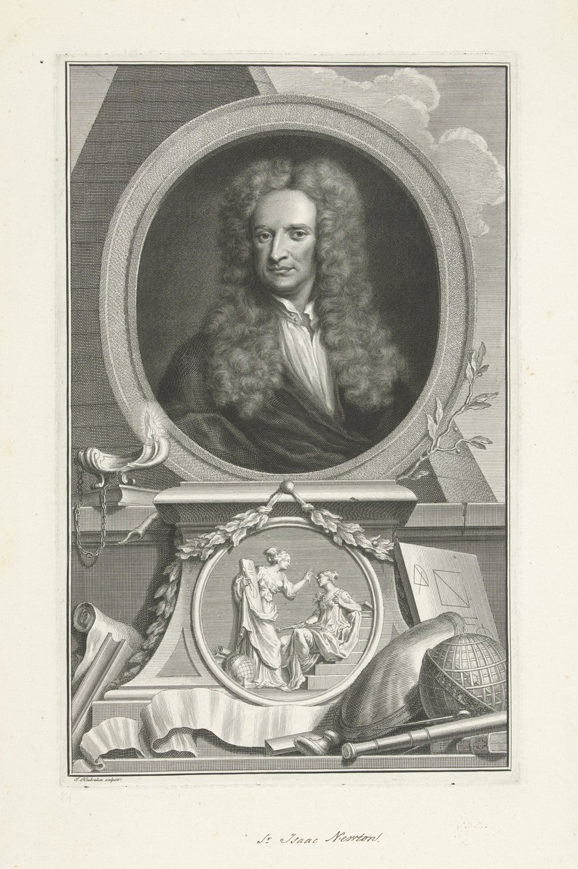 Sir Isaac Newton (1642-1726), físico y matemático inglés de Jacobus Houbraken