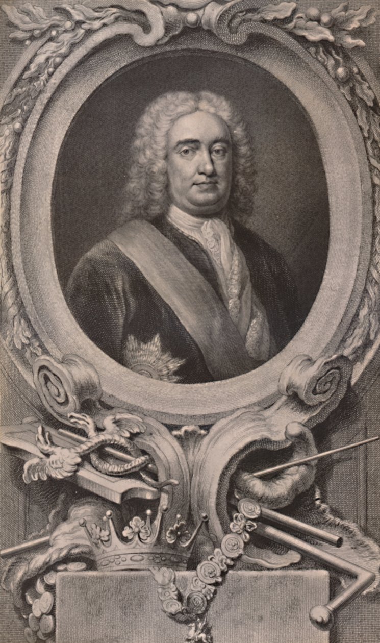 Sir Robert Walpole, estadista inglés y Primer Ministro, c. 1746 de Jacobus Houbraken